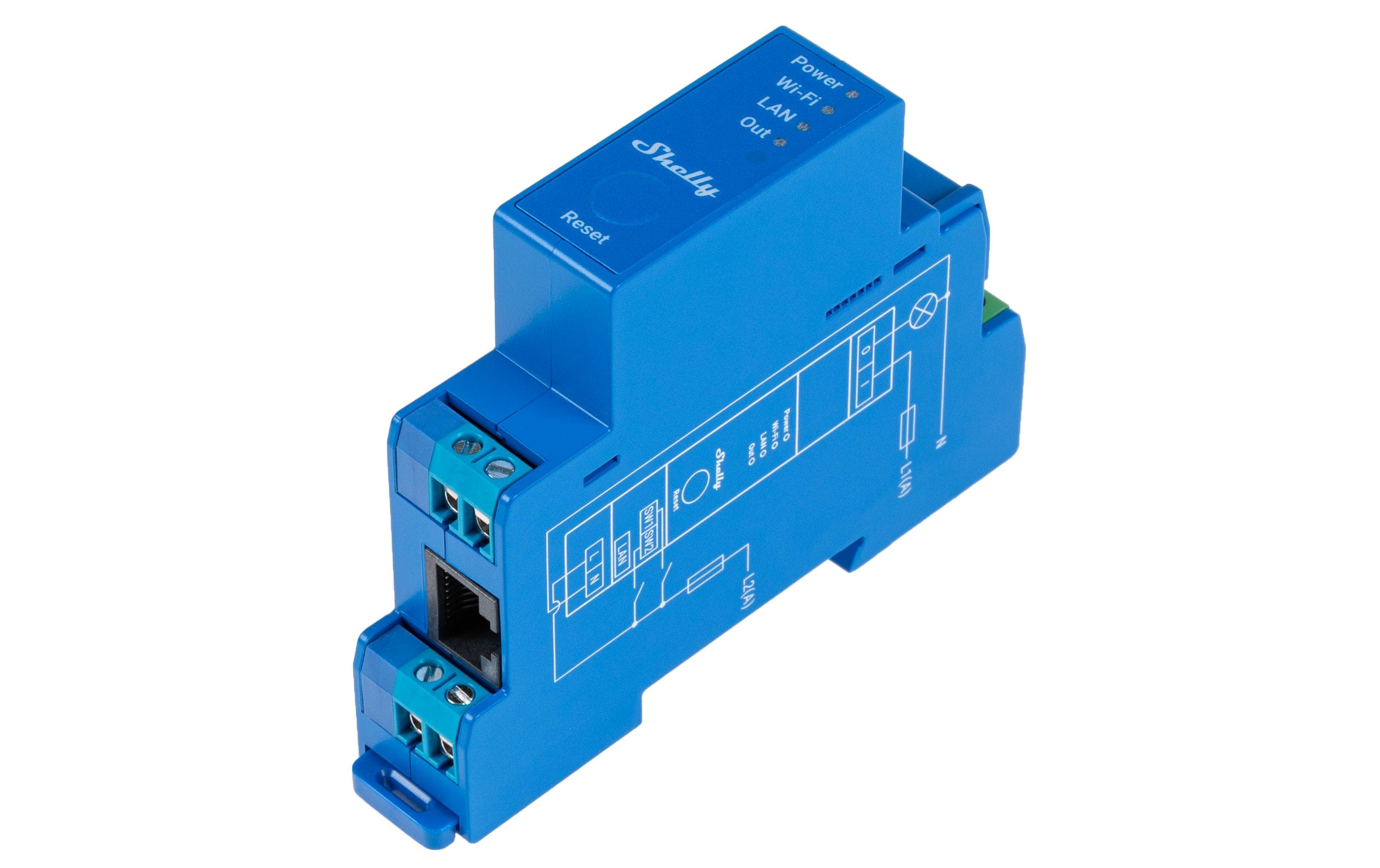 Shelly Pro 1 LAN und WiFi-DIN-Rail Switch