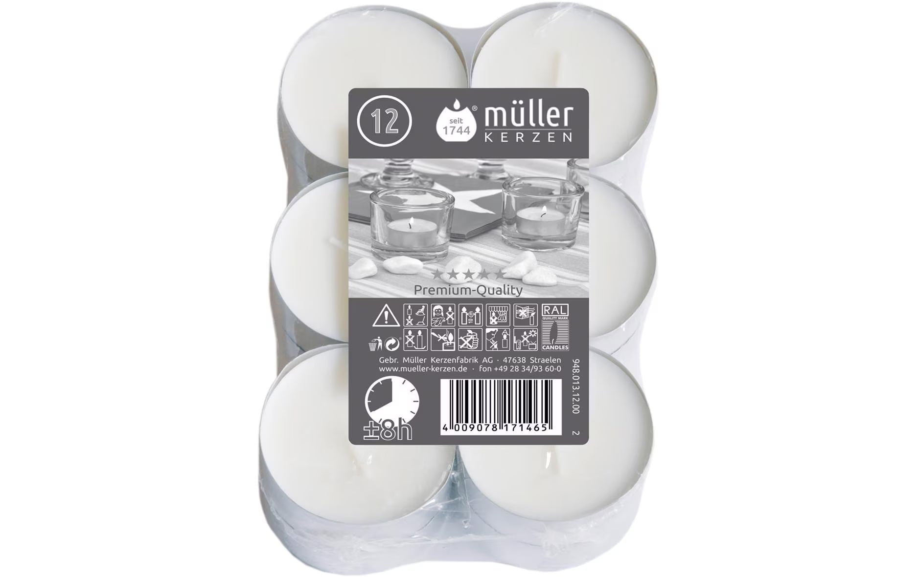 Müller Teelichter Maxi in Aluhülse