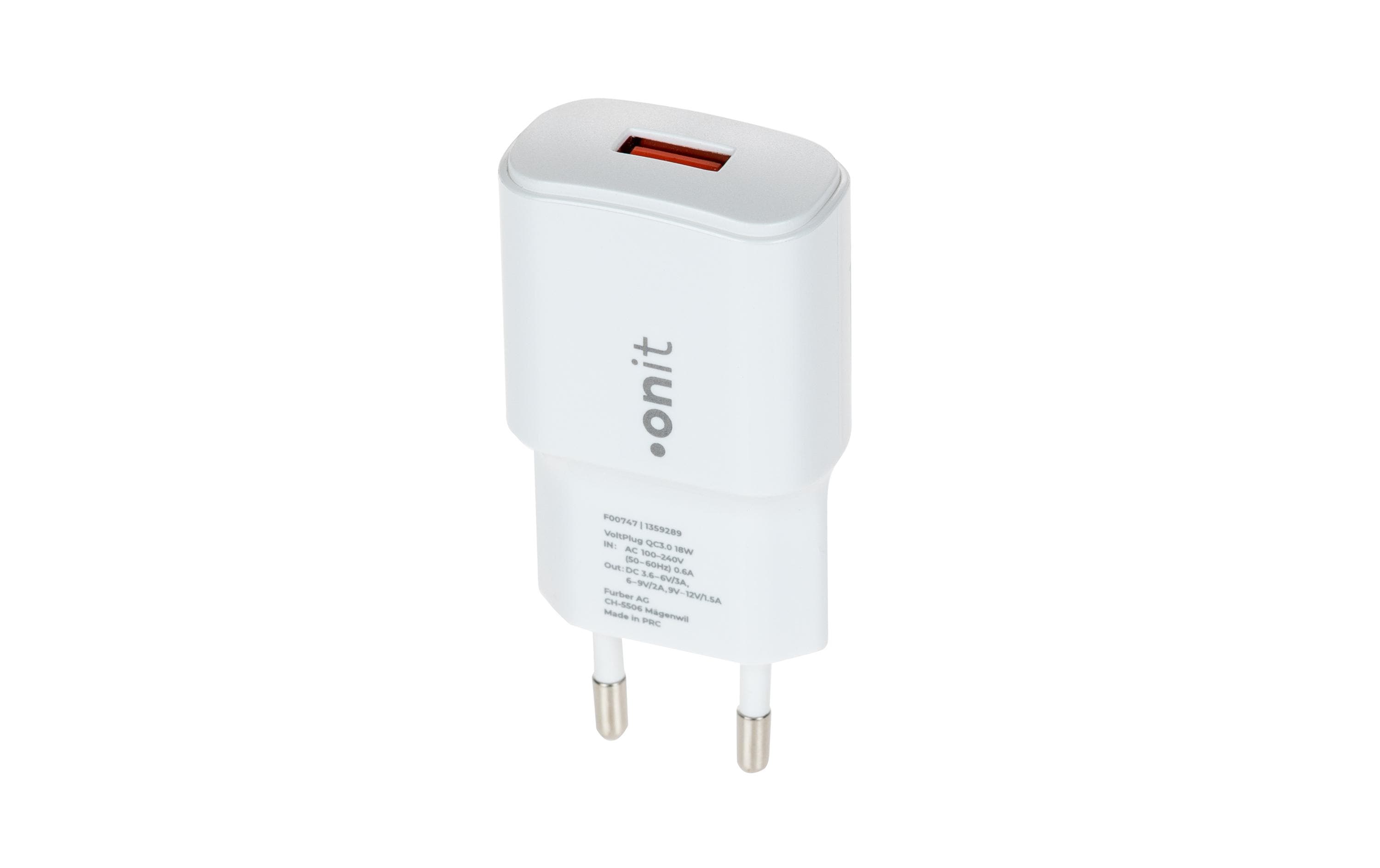 onit Wallcharger USB-A QC3.0 18W