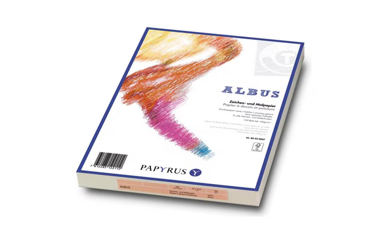 Schulzeichenpapier Albus blanco, 100 Stk