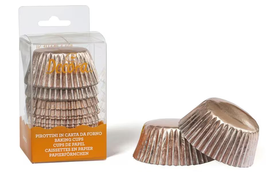 Decora, Muffin Backform 60 Stück, Rosegold