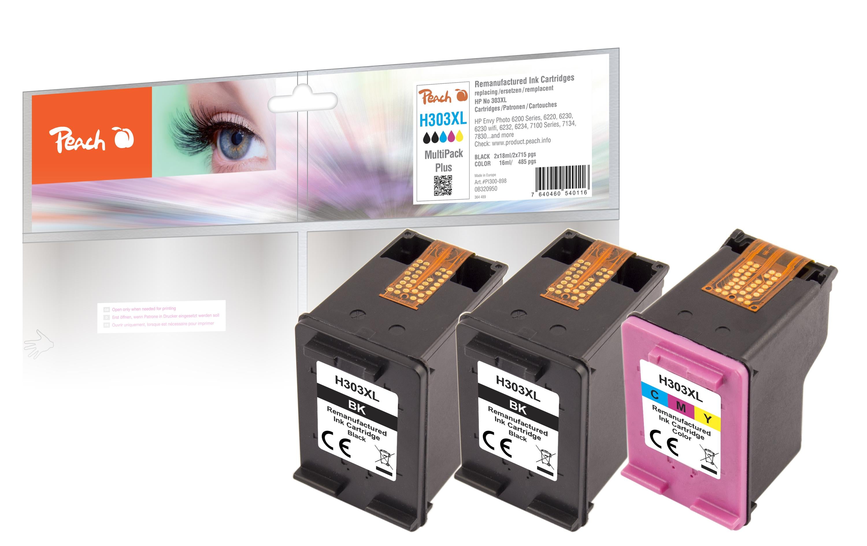 Peach HP No. 303XL, Multi-Pack-Plus
