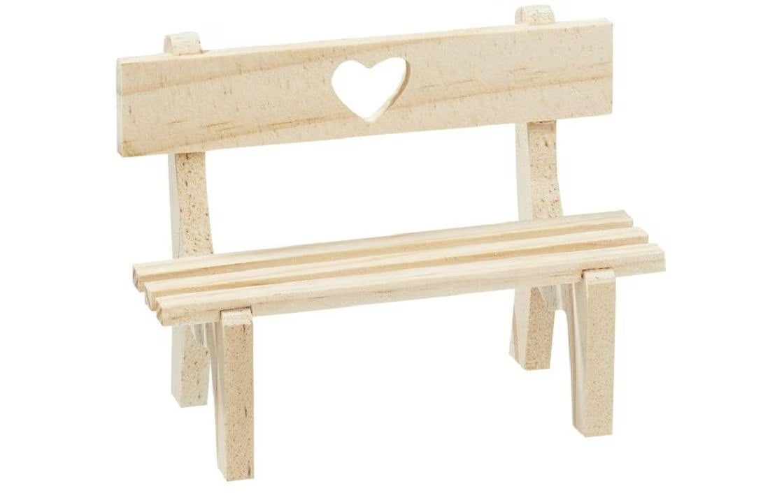 Hobbyfun Mini-Utensilien Holzbank natur