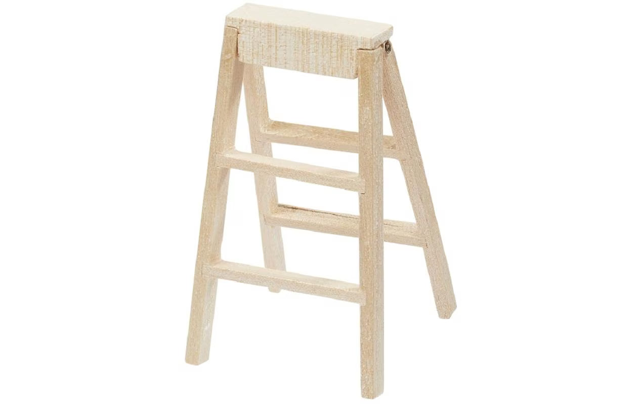 Hobbyfun Mini-Utensilien Stehleiter Holz