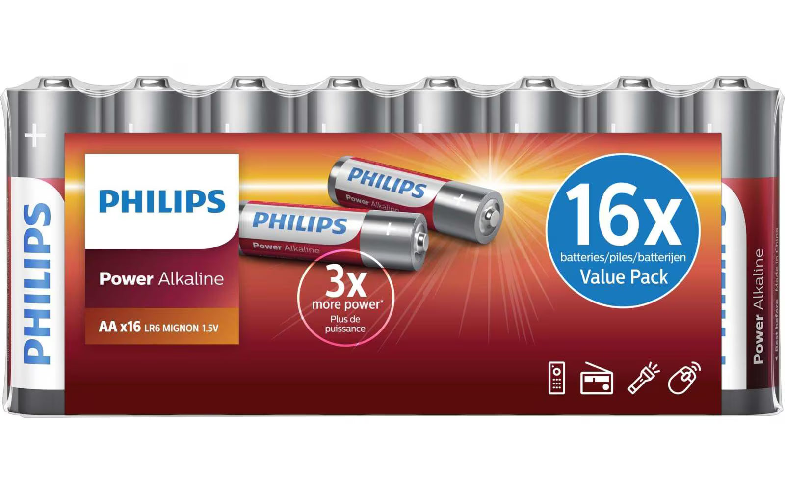 Philips Batterie Power Alkaline AA