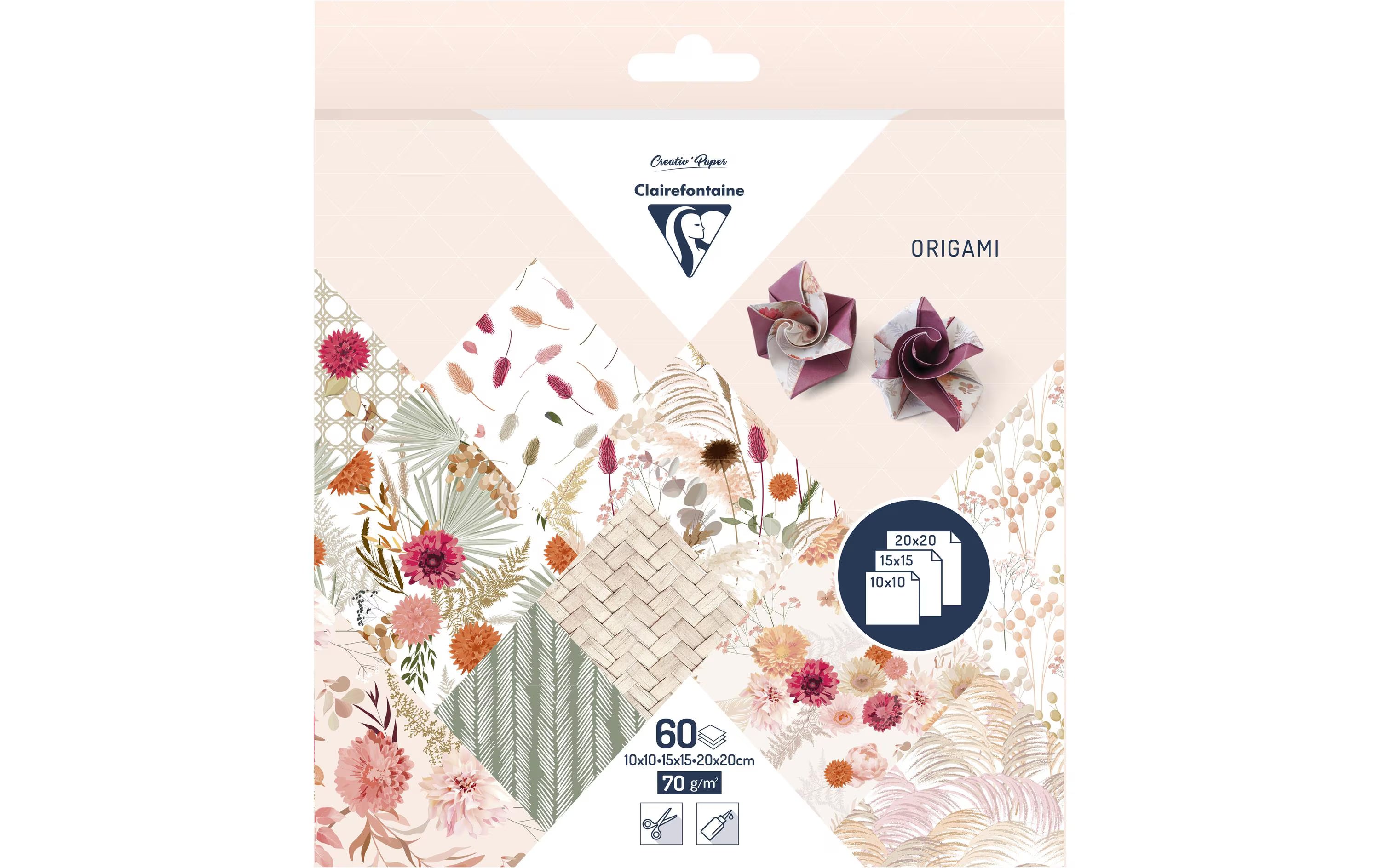 Clairefontaine Papier Origami Trockenblumen