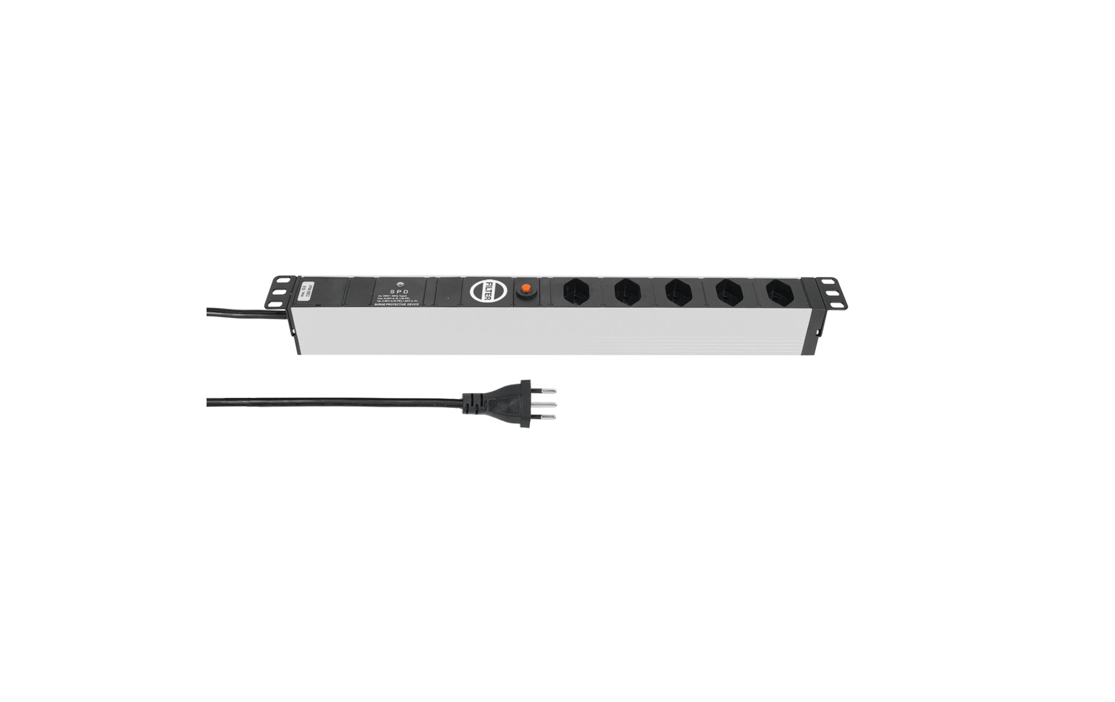 Steckdosenleiste ALUMODULAR, 5xT13, silber