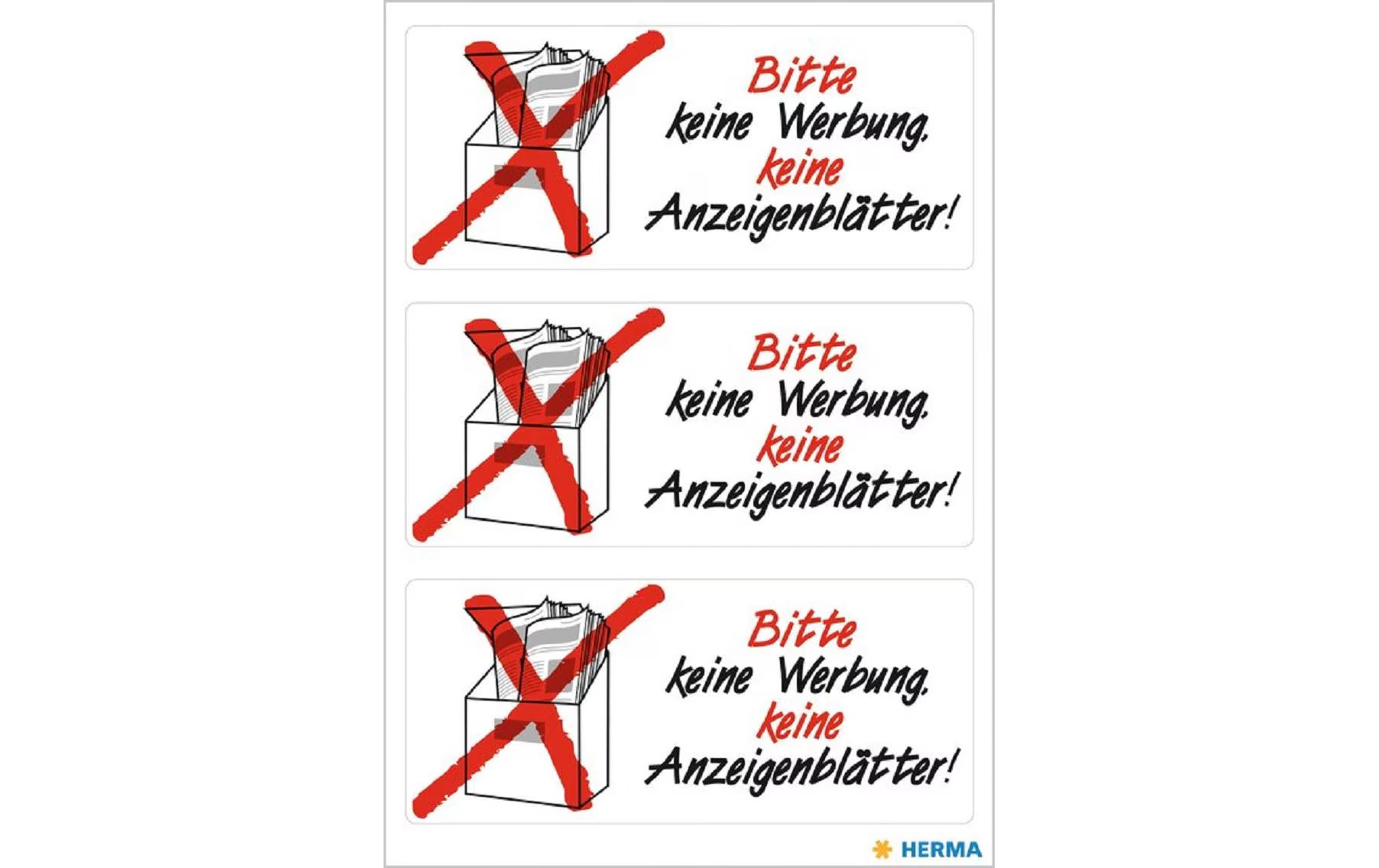 HermaEtiketten Keine Werbung