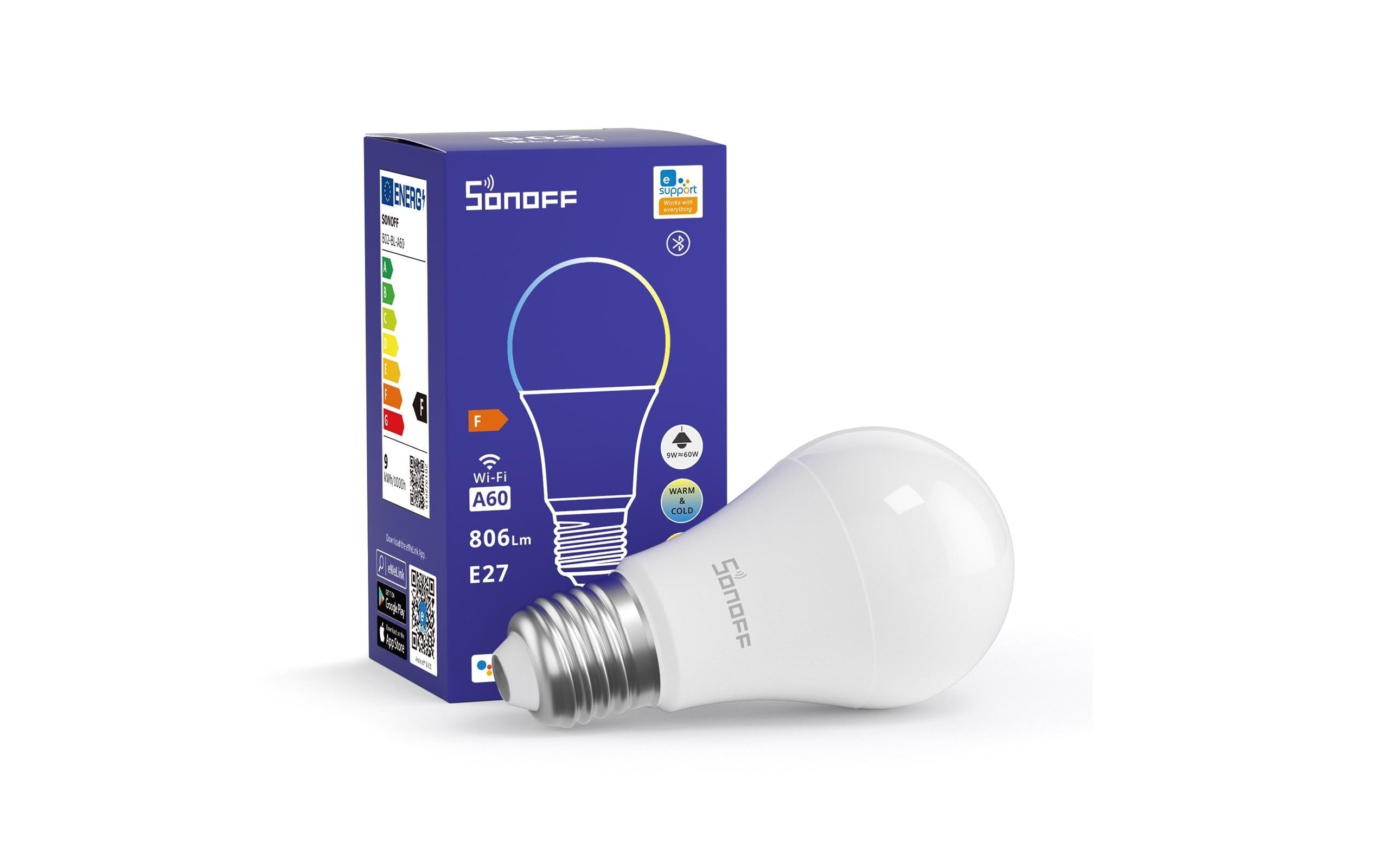 SONOFF WiFi-LED-Glühlampe B02-BL-A60