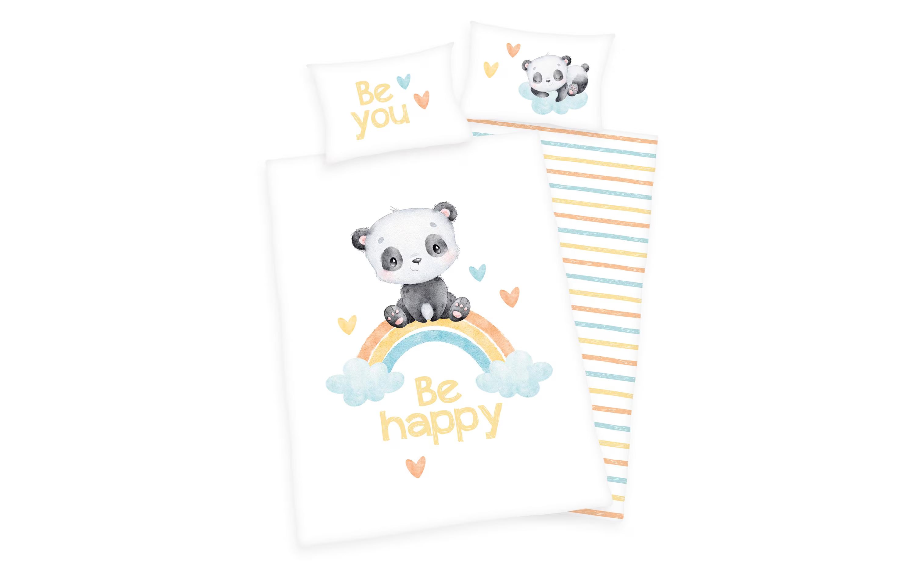 Herding Kinderbettwäsche Regenbogen Panda