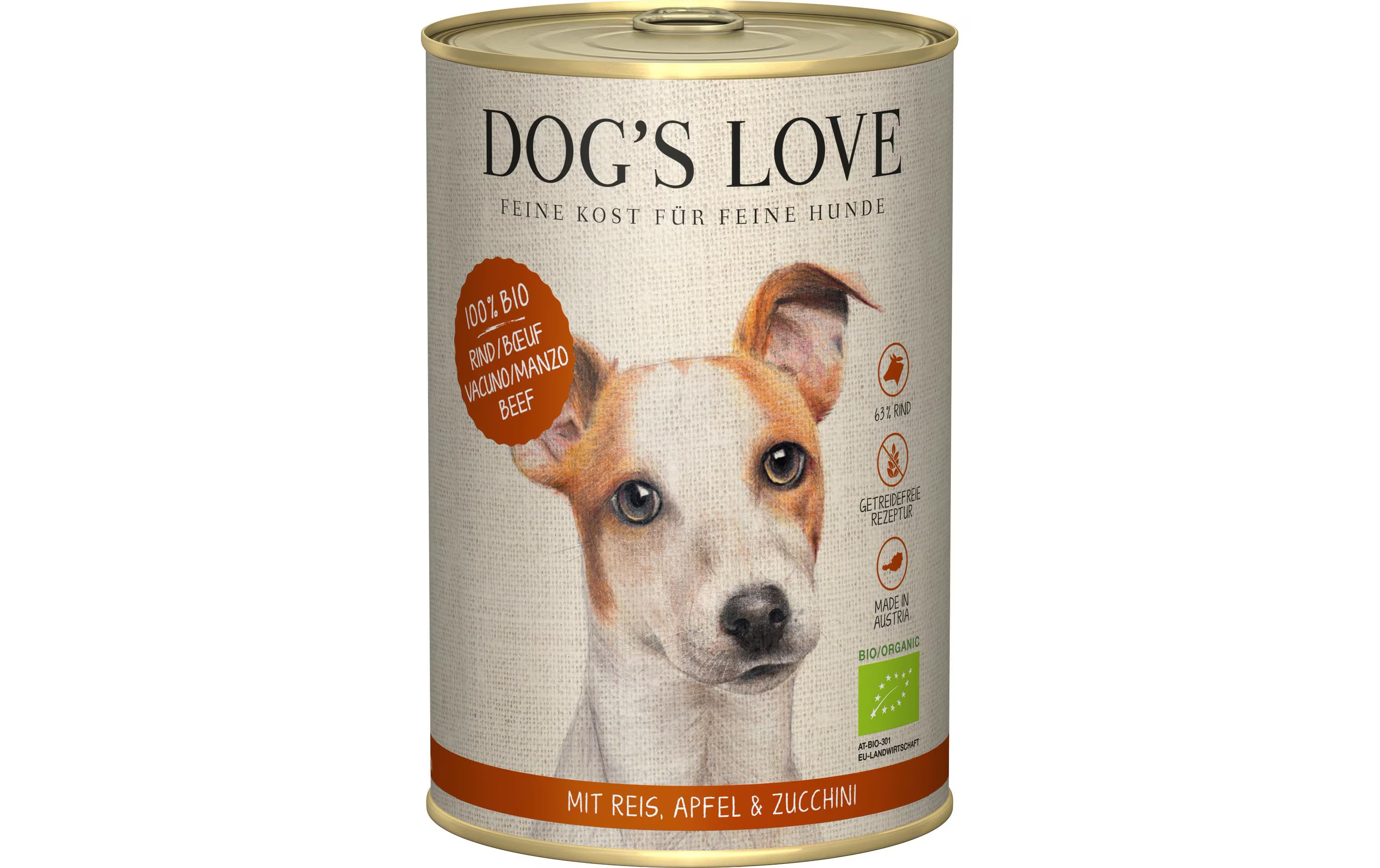Dogs Love Nassfutter BIO Rind