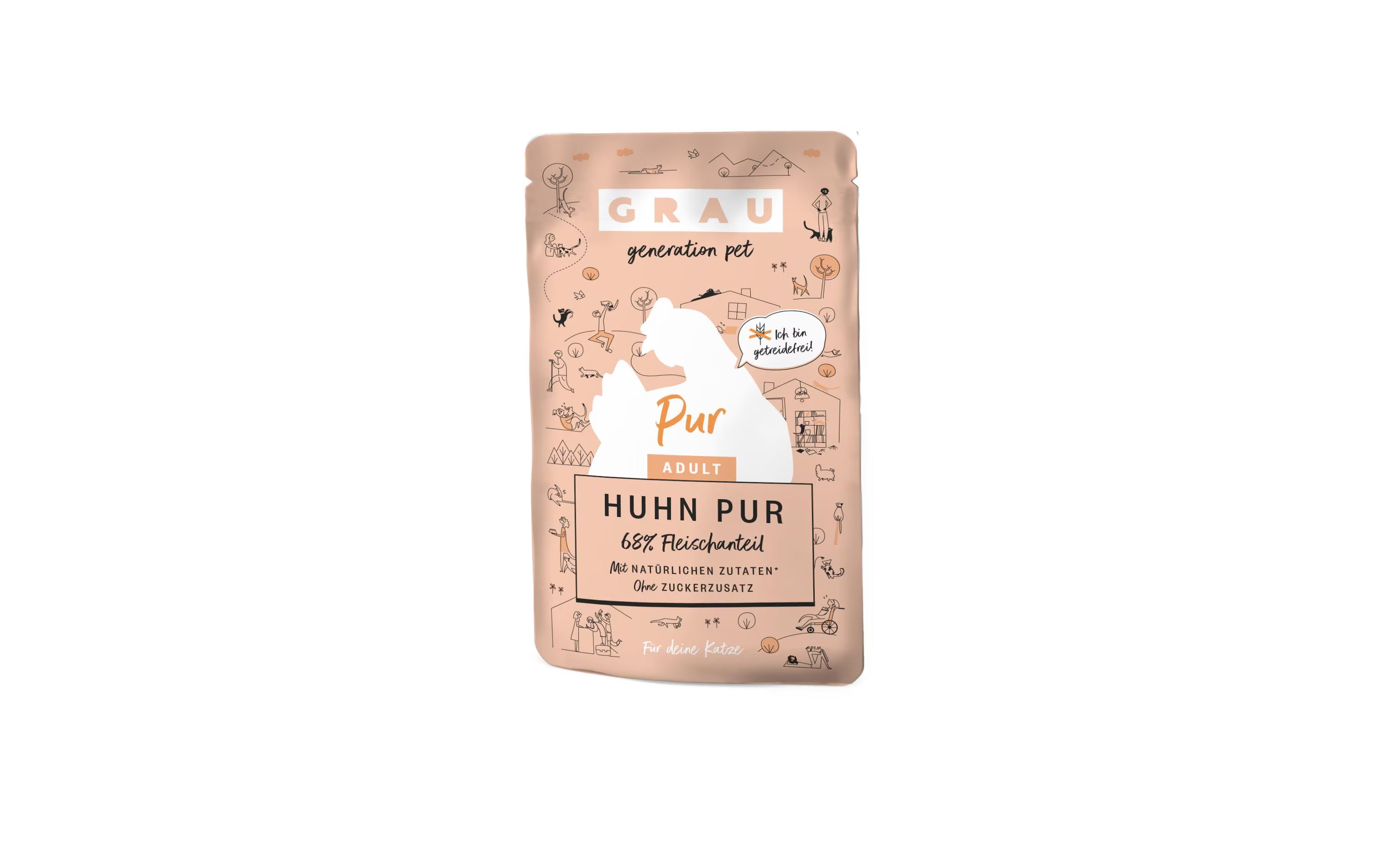 Grau Cat Huhn pur 125g