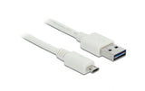 USB2.0-Kabel Easy A-MicroB: 0.5m, weiss