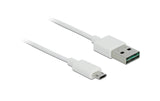 USB2.0-Kabel Easy A-MicroB: 1m, weiss