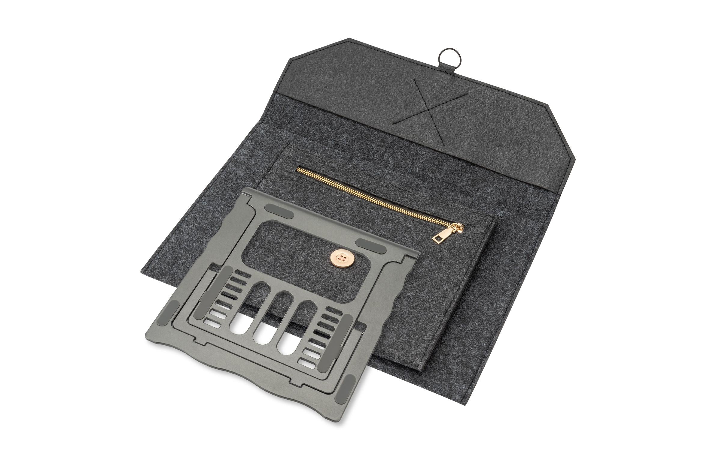 4SMARTS Tasche+Stand Dunkelgrau