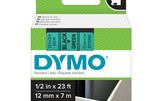 Dymo Schriftband D1, 12mm x 7m, Band: grün