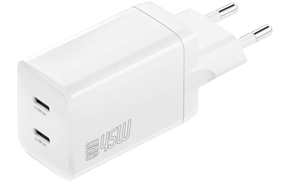 4SMARTS PDPlug Dual 45W GaN, Weiss
