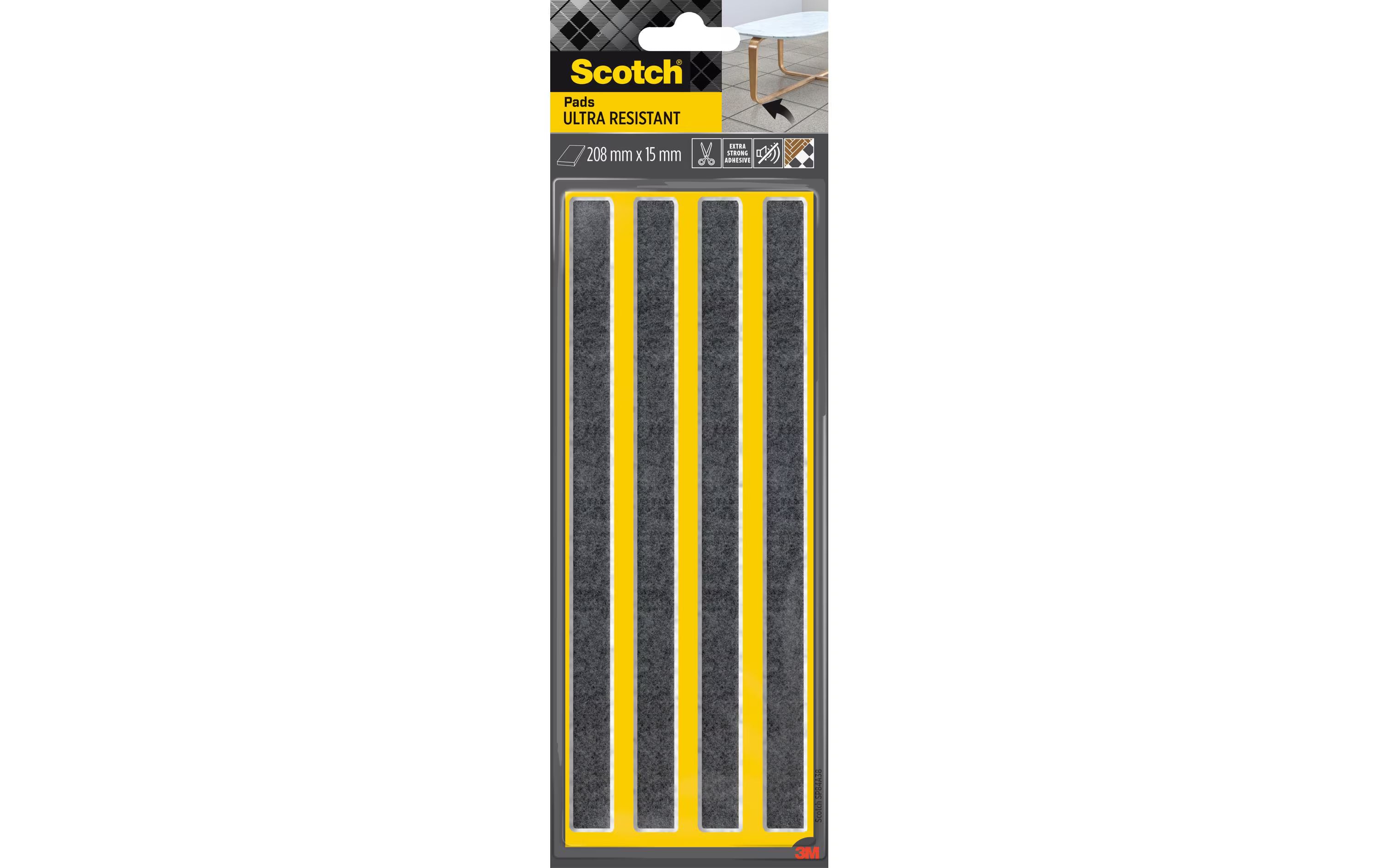 Filzgleiter 208mm x 15mm, 4/Packung
