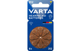 VARTA Hörgerätebatterie 312, 1.45V, 8Stk