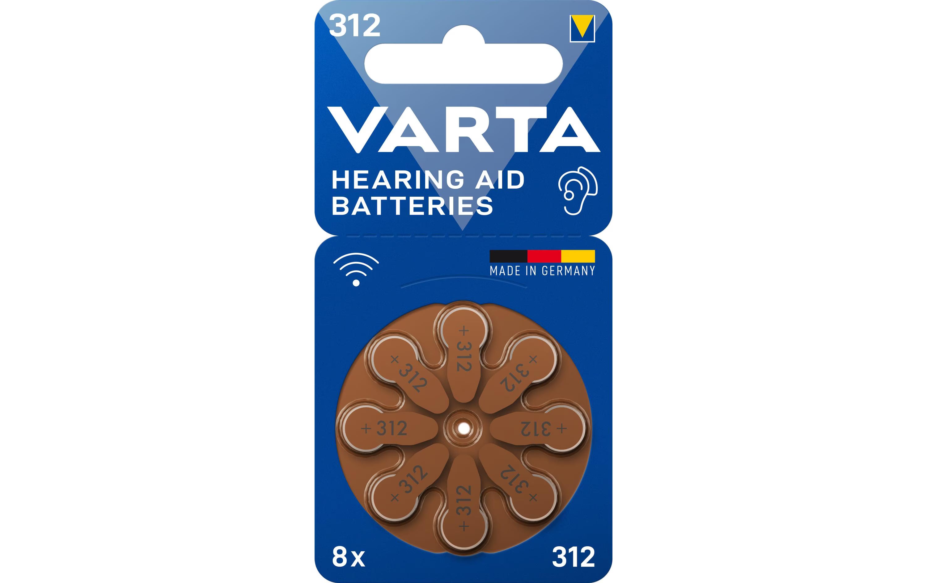 VARTA Hörgerätebatterie 312, 1.45V, 8Stk