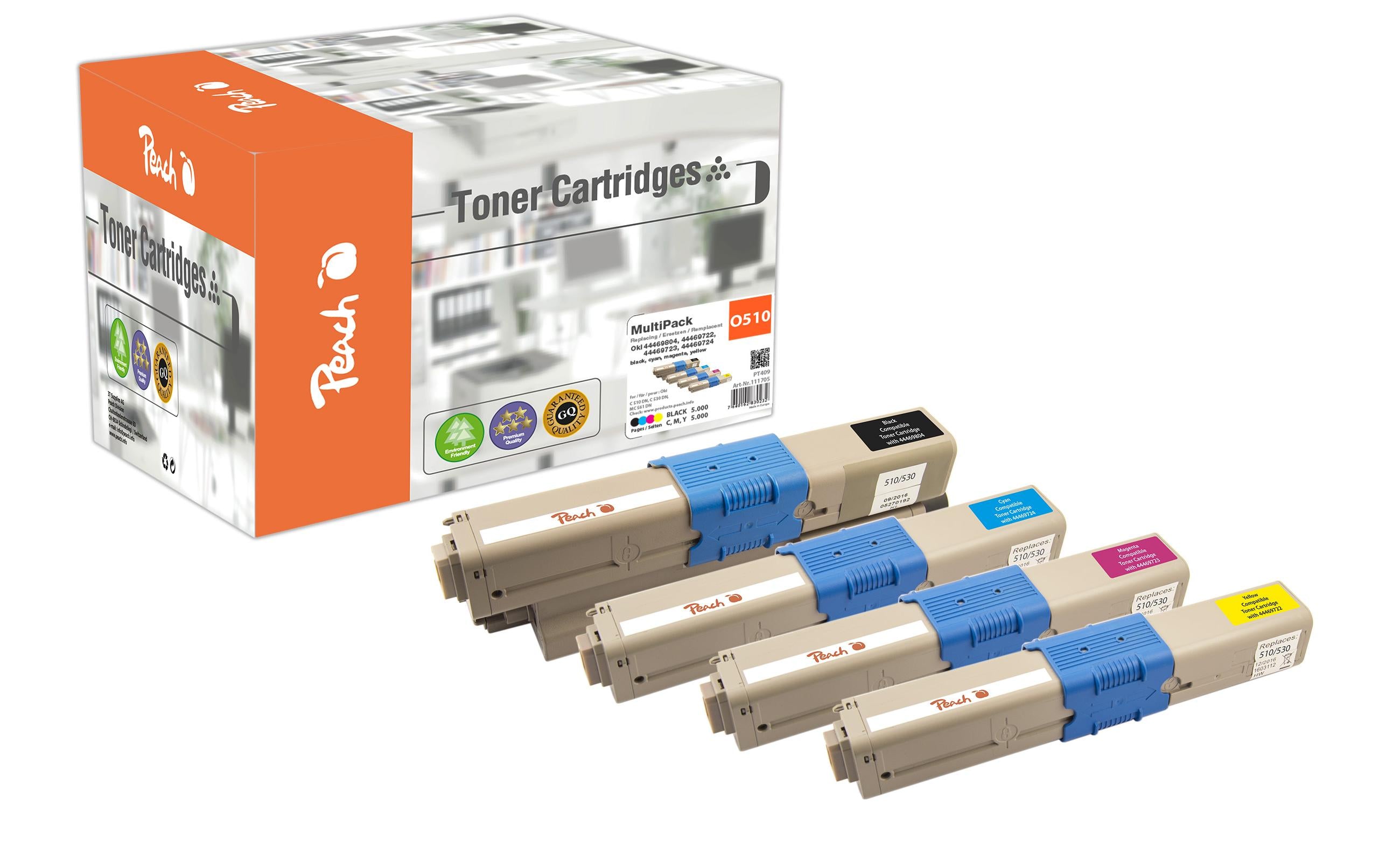 Peach Toner für OKI C510/530 MultiPack