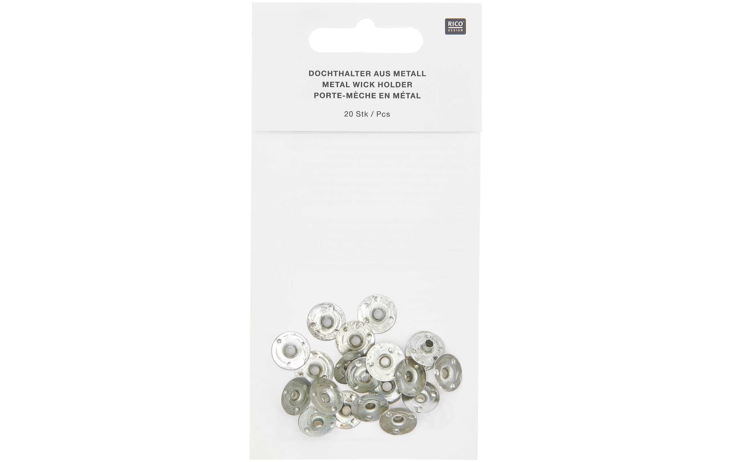 Rico Dochthalter aus Metall, 20 Stk