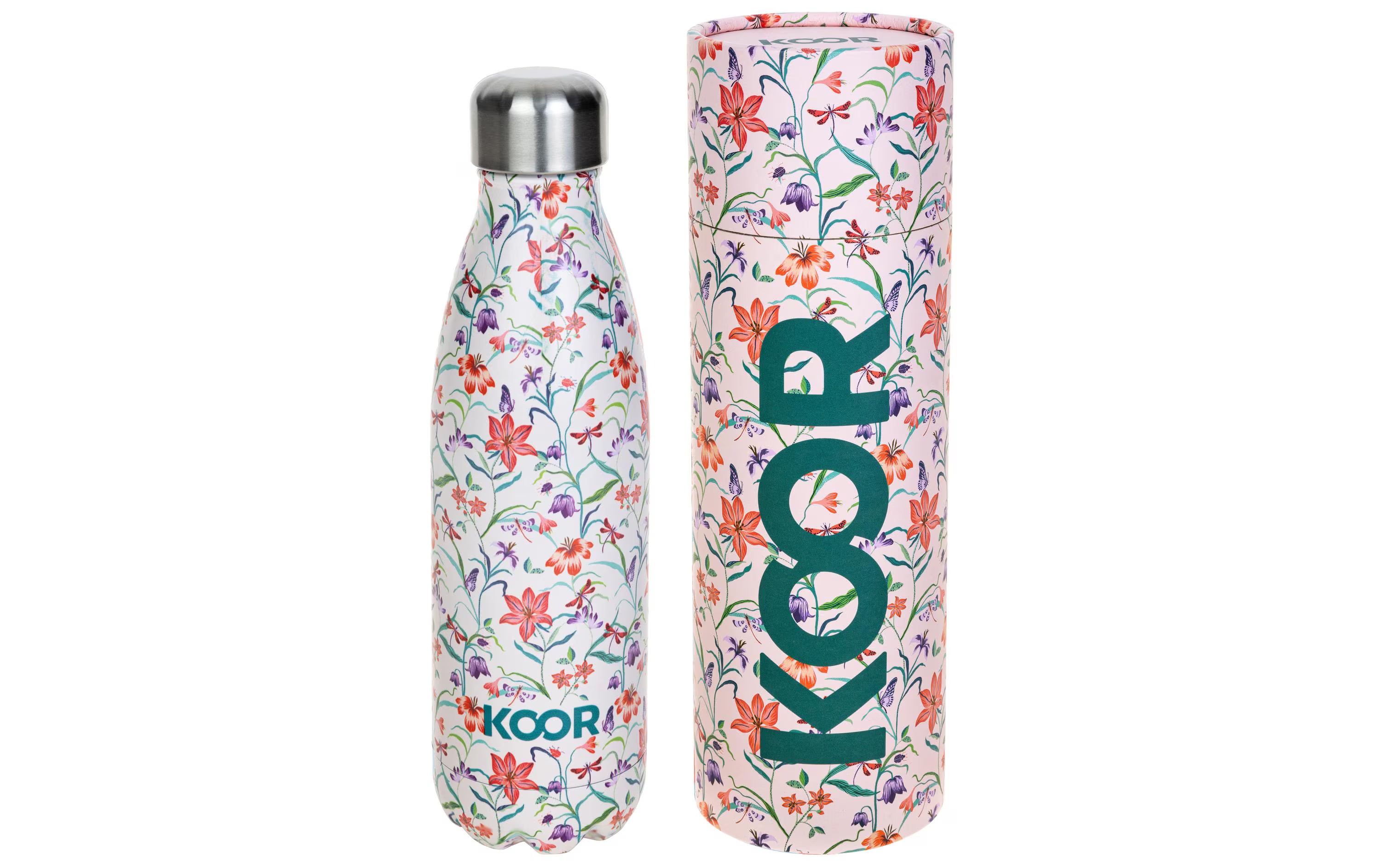 KOOR Flasche Thermo 500ml Flowers Rose