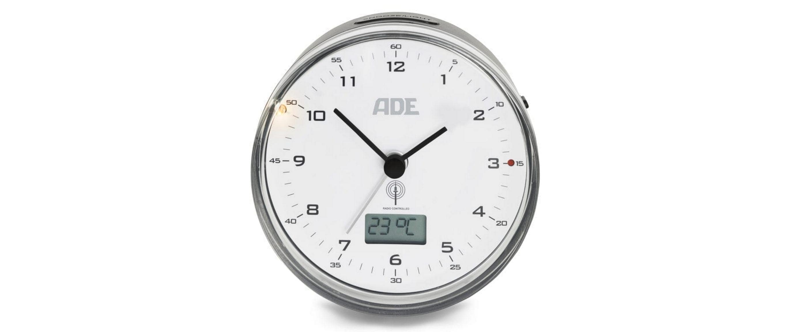 ADE Klassischer Funkwecker CK2022, Schwarz