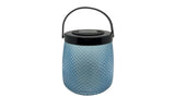 Dameco LED Solar Windlicht blau