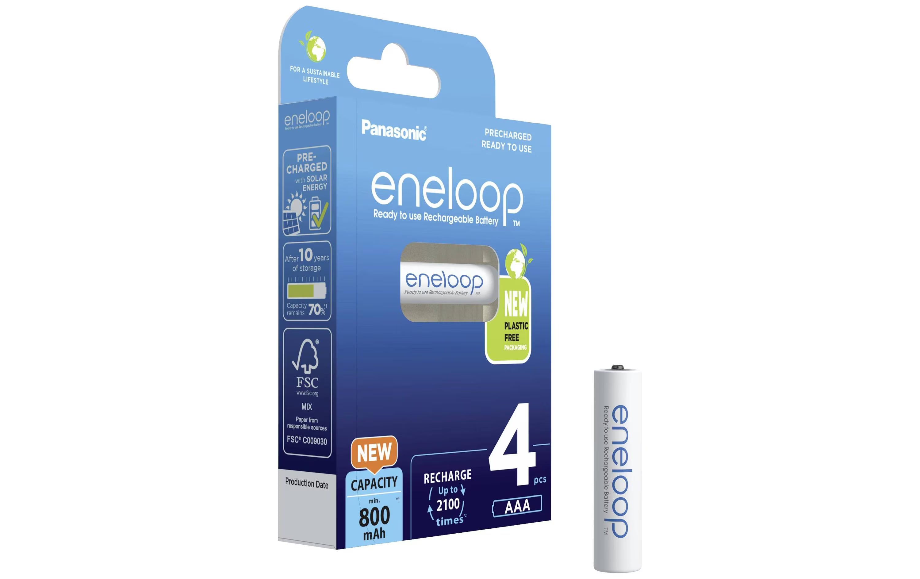 Panasonic Akku Eneloop BK-4MCDE/4BE NiMH