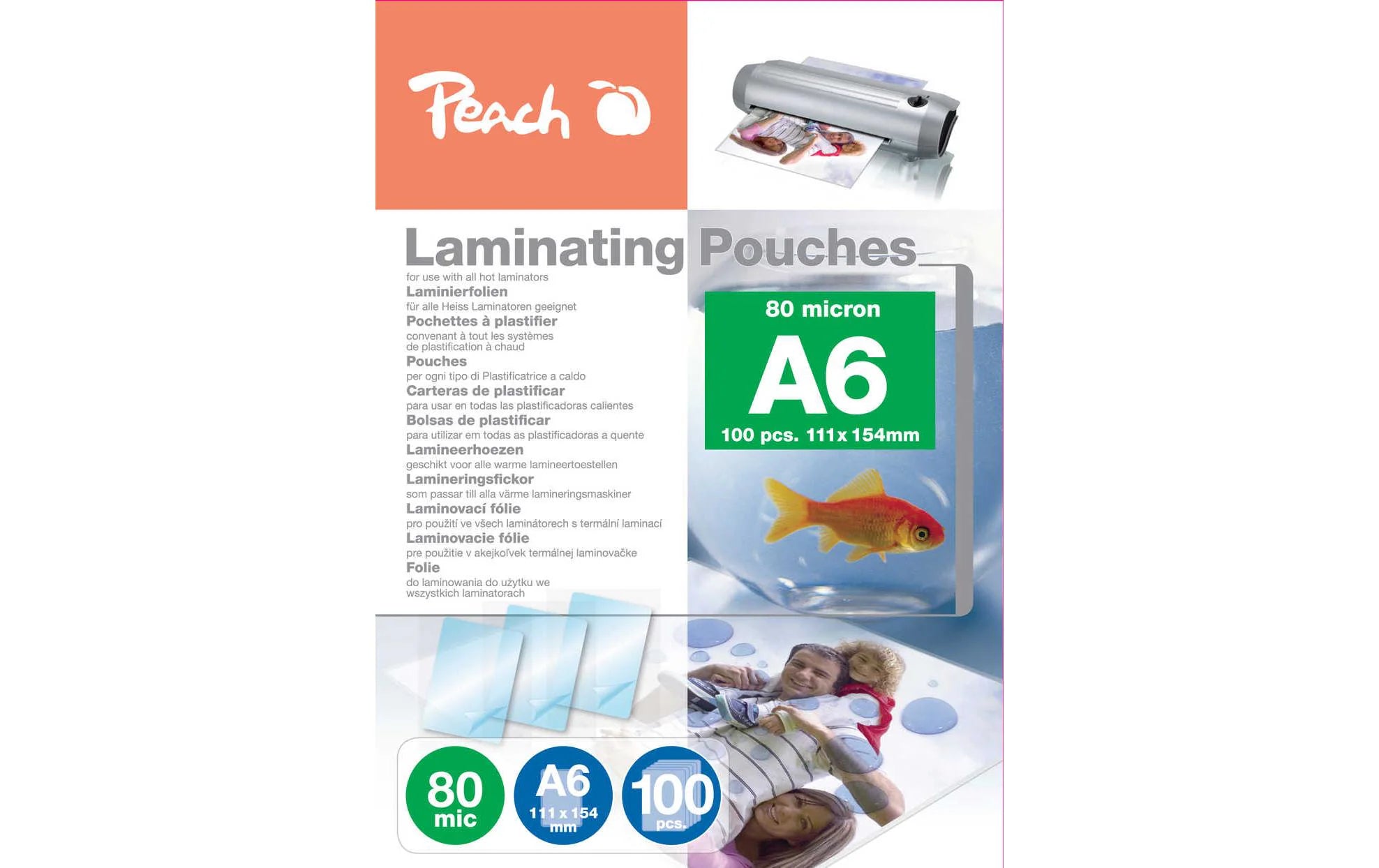 Peach Laminierfolie A6