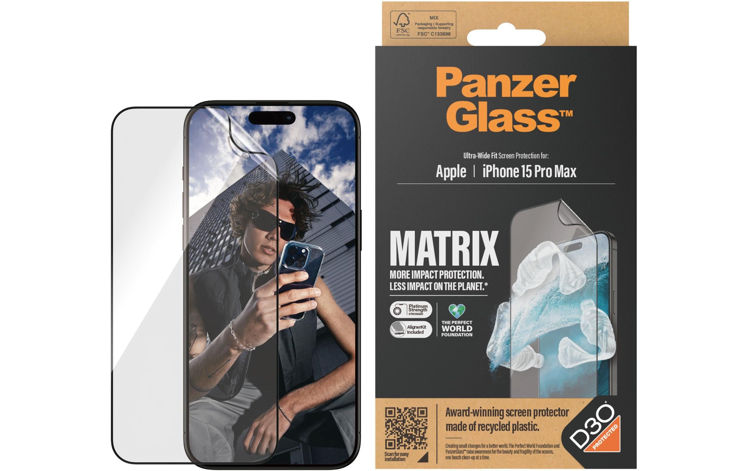 PANZERGLASS Eco Matrix Glass, D3O, UWF