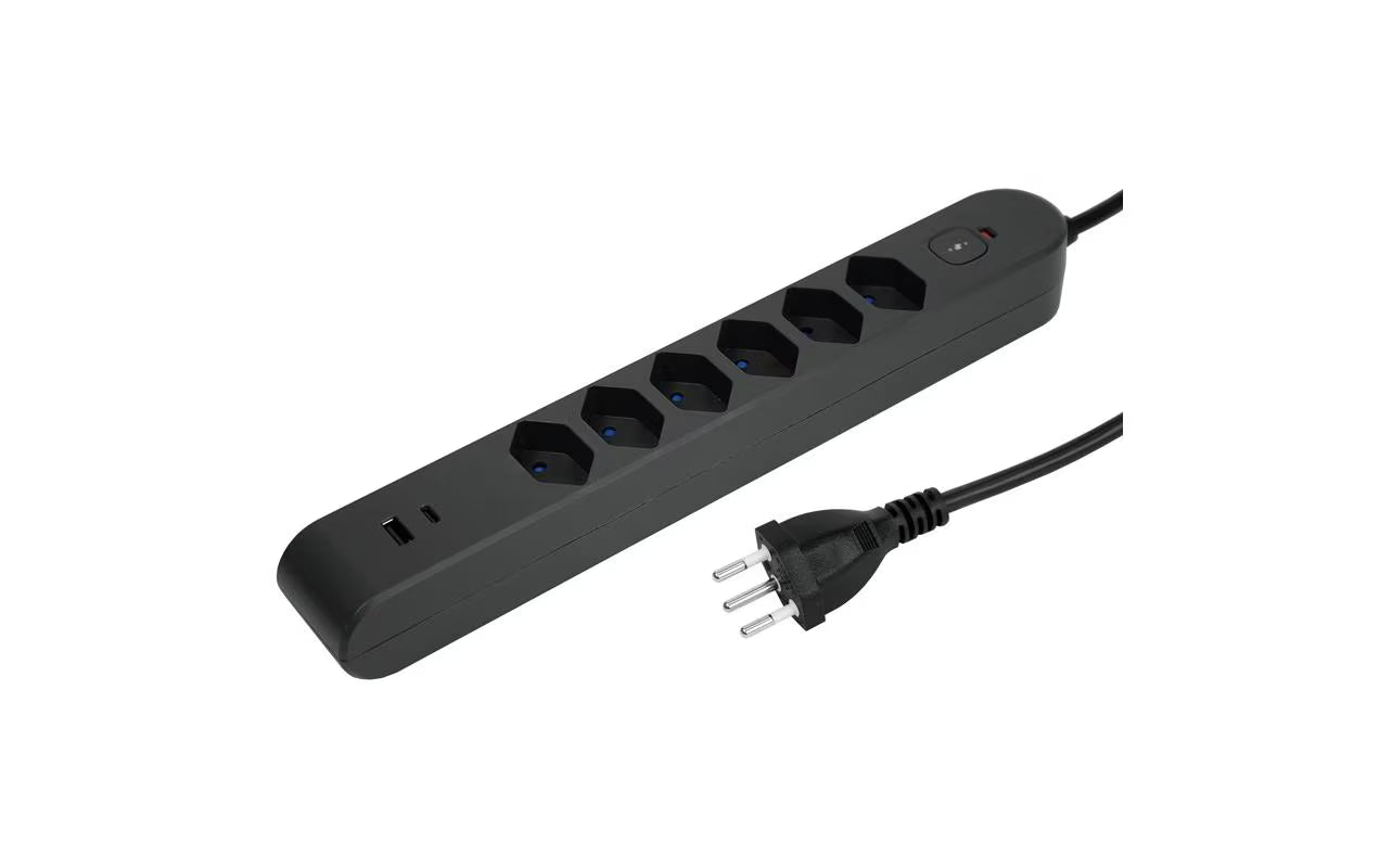 Steffen Steckerleiste IQ 6xT13, USB-A+C
