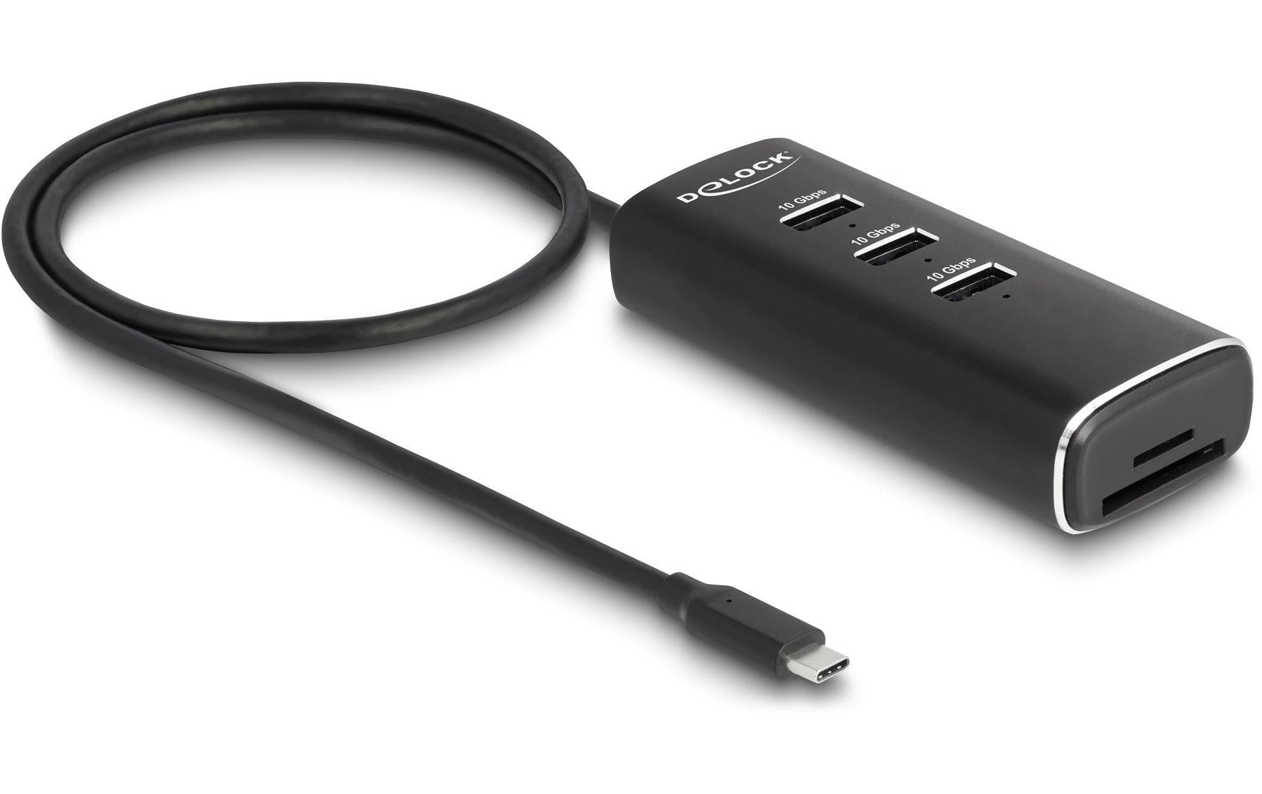 Delock 3 Port USB 10 Gbps Hub ink. SD