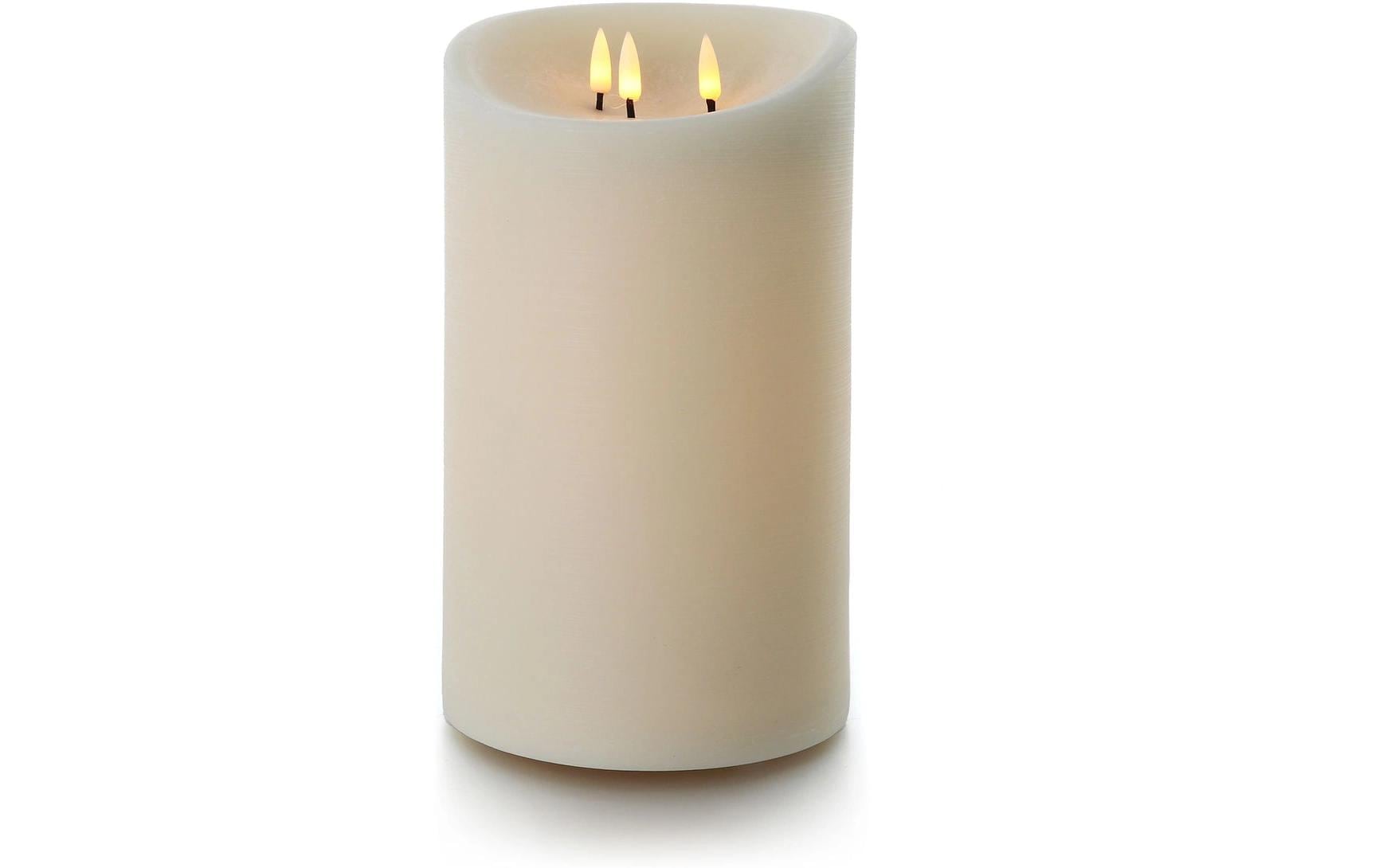 balthasar, LED Outdoor Echtwachskerze, Crem
