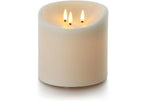 balthasar, LED Outdoor Echtwachskerze, Crem