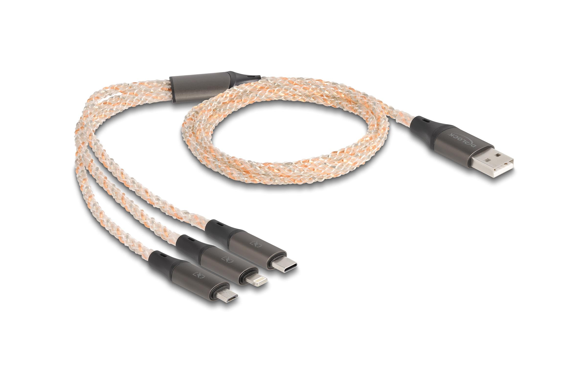 Delock USB RGB Ladekabel 3 in 1