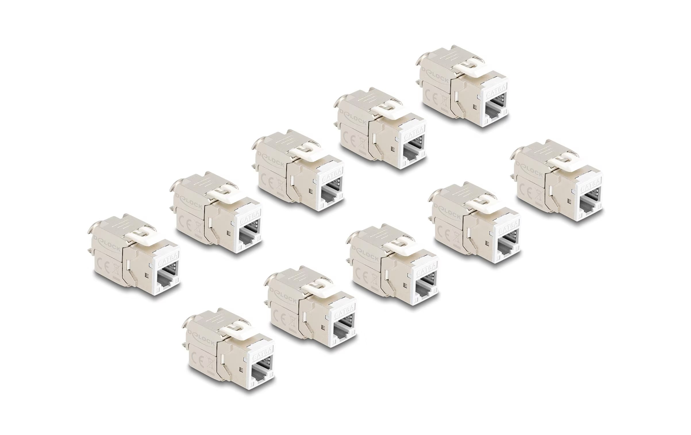 Delock, Keystone-Modul RJ45 zu LSA Cat.6A W