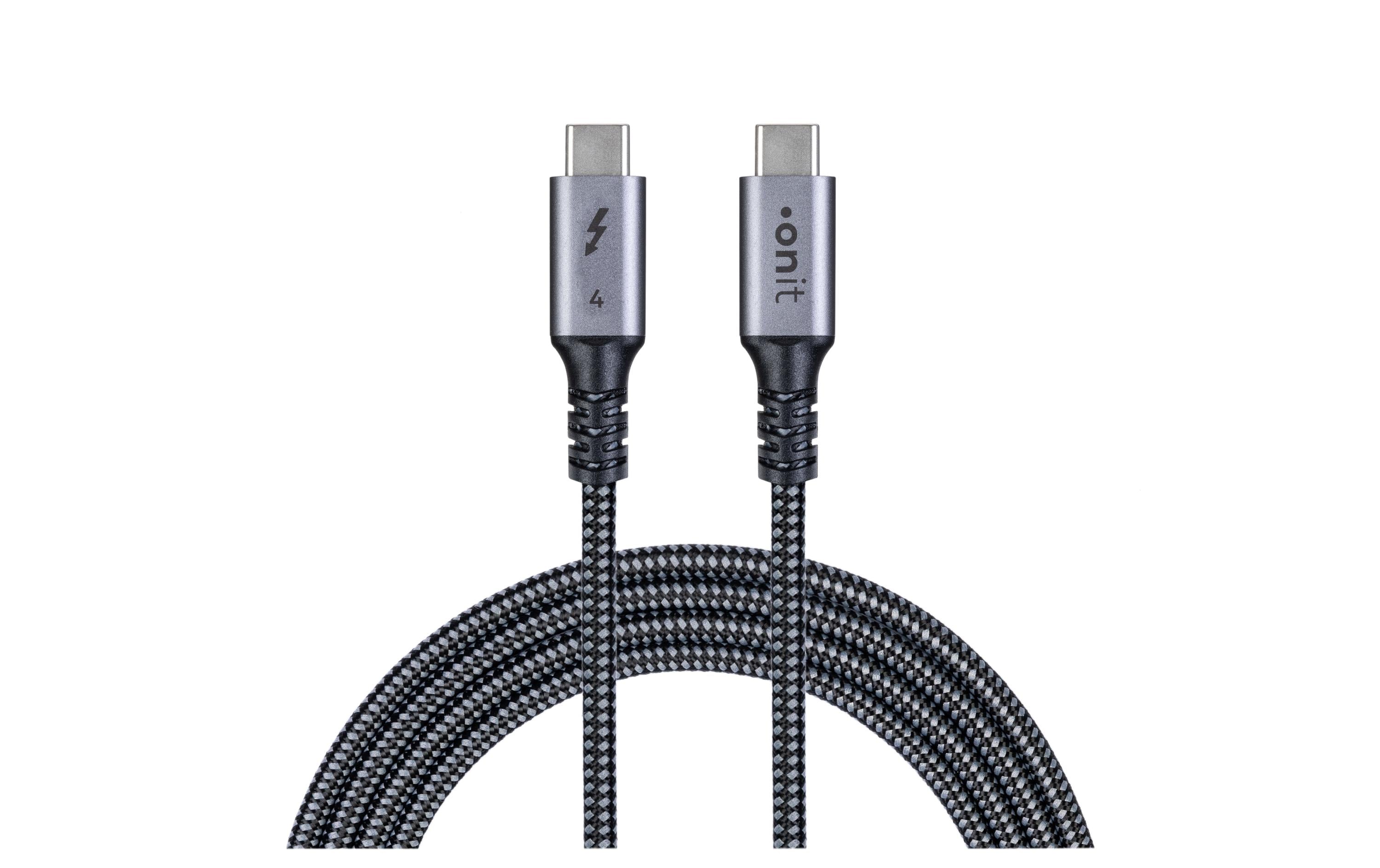 onit Thunderbolt4-Kabel C-C schwarz/grau 2m