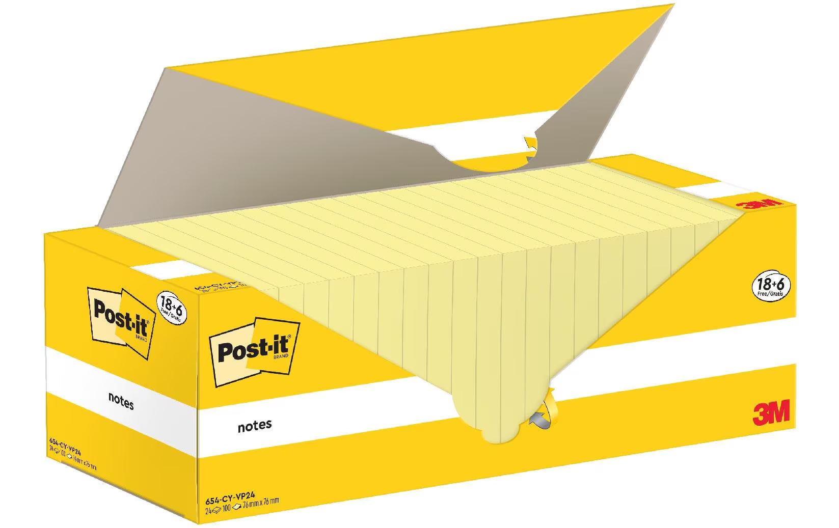3M Post-it, Haftnotizen, gelb