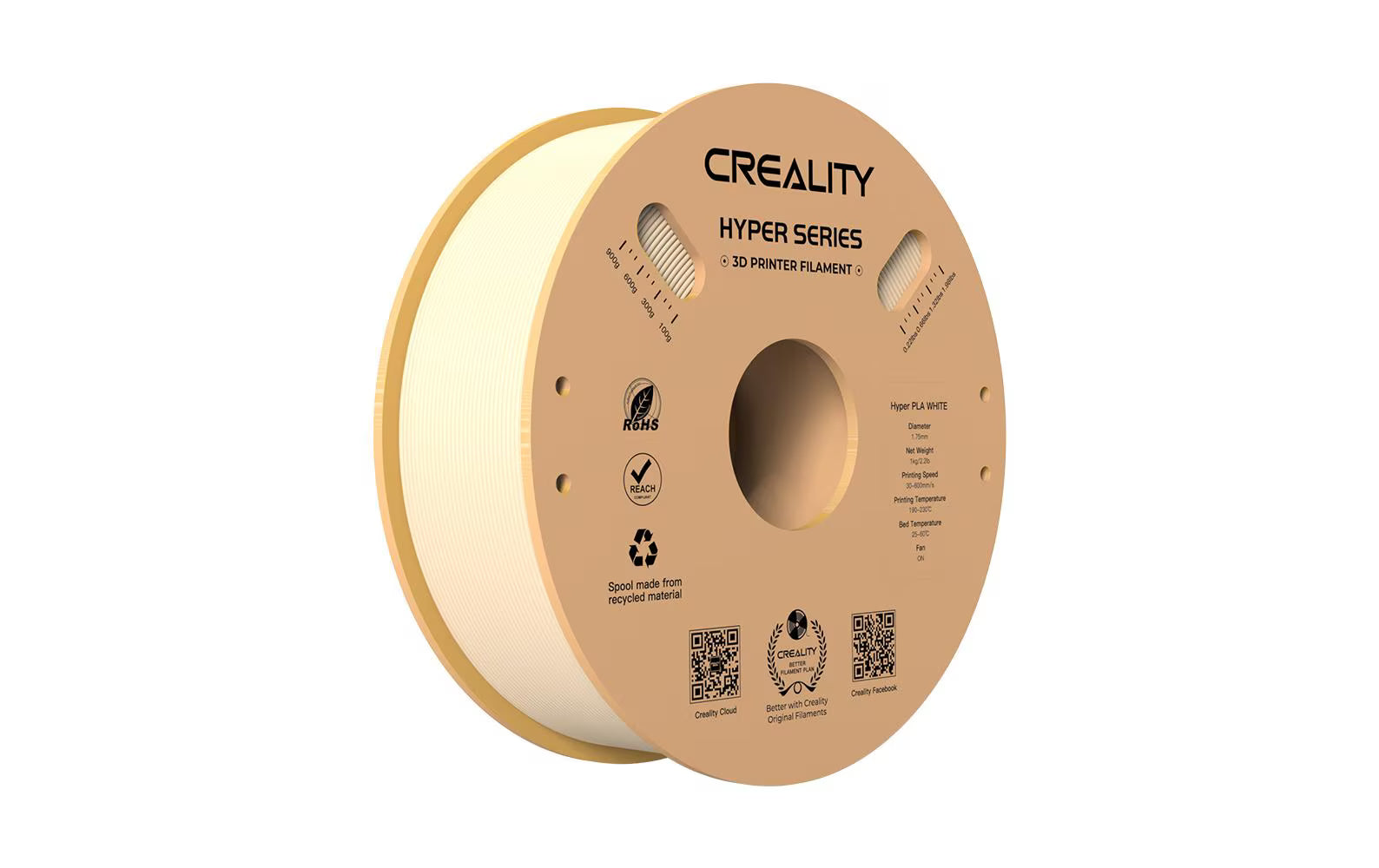 Creality, Filament PLA Hyper, Beige, 1.75 m