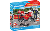 Feuerwehrmotorrad am Unfallort