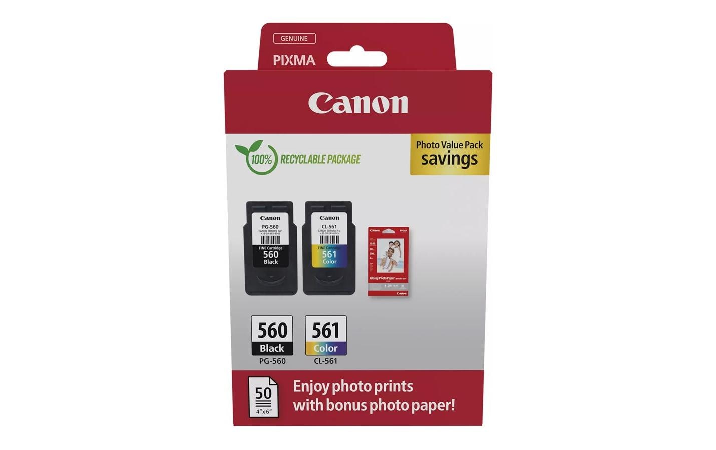 Canon Tinte PG-560 + CL-561 / inkl
