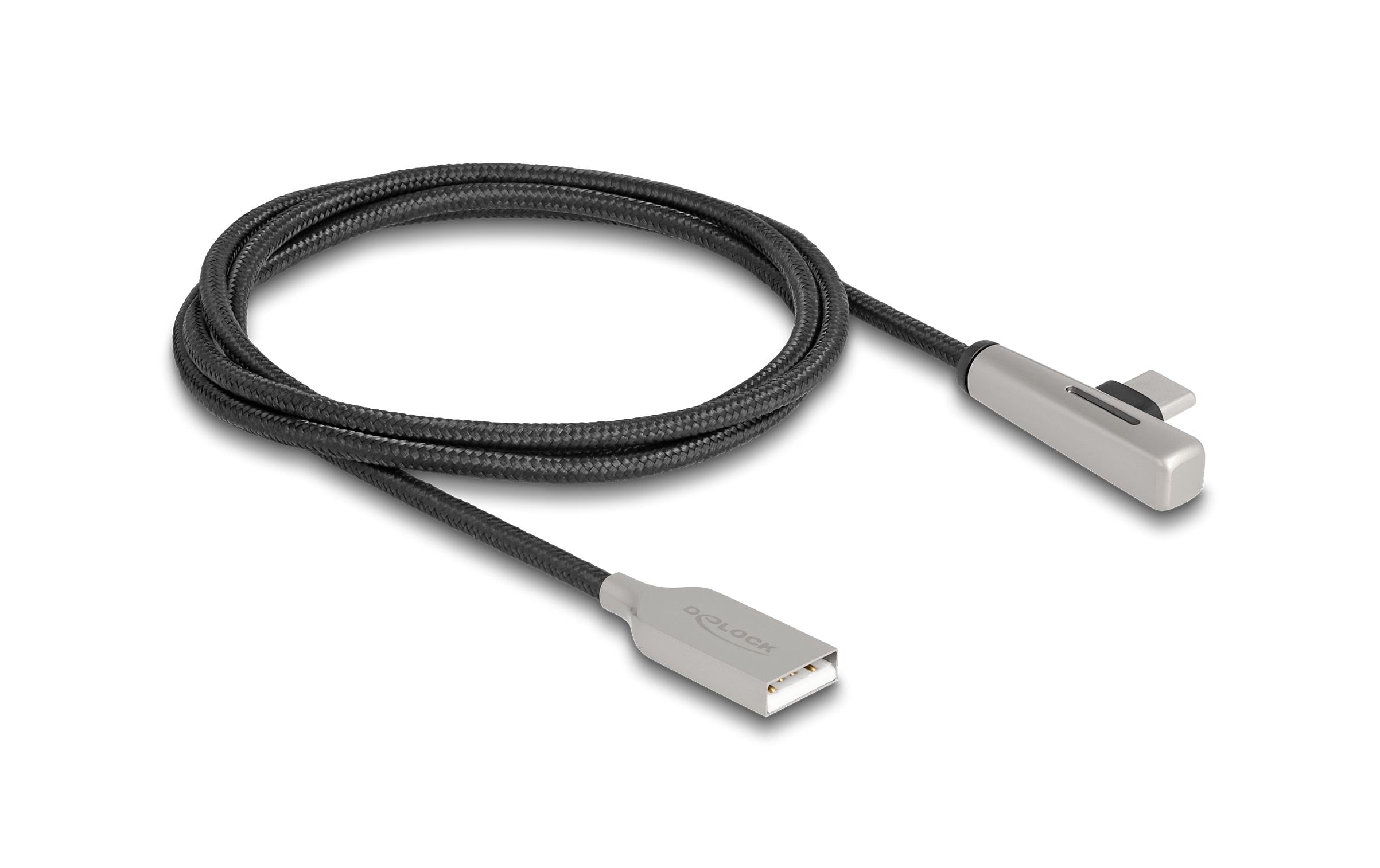 Delock USB 2.0 Type-A zu Type-C gewinkelt