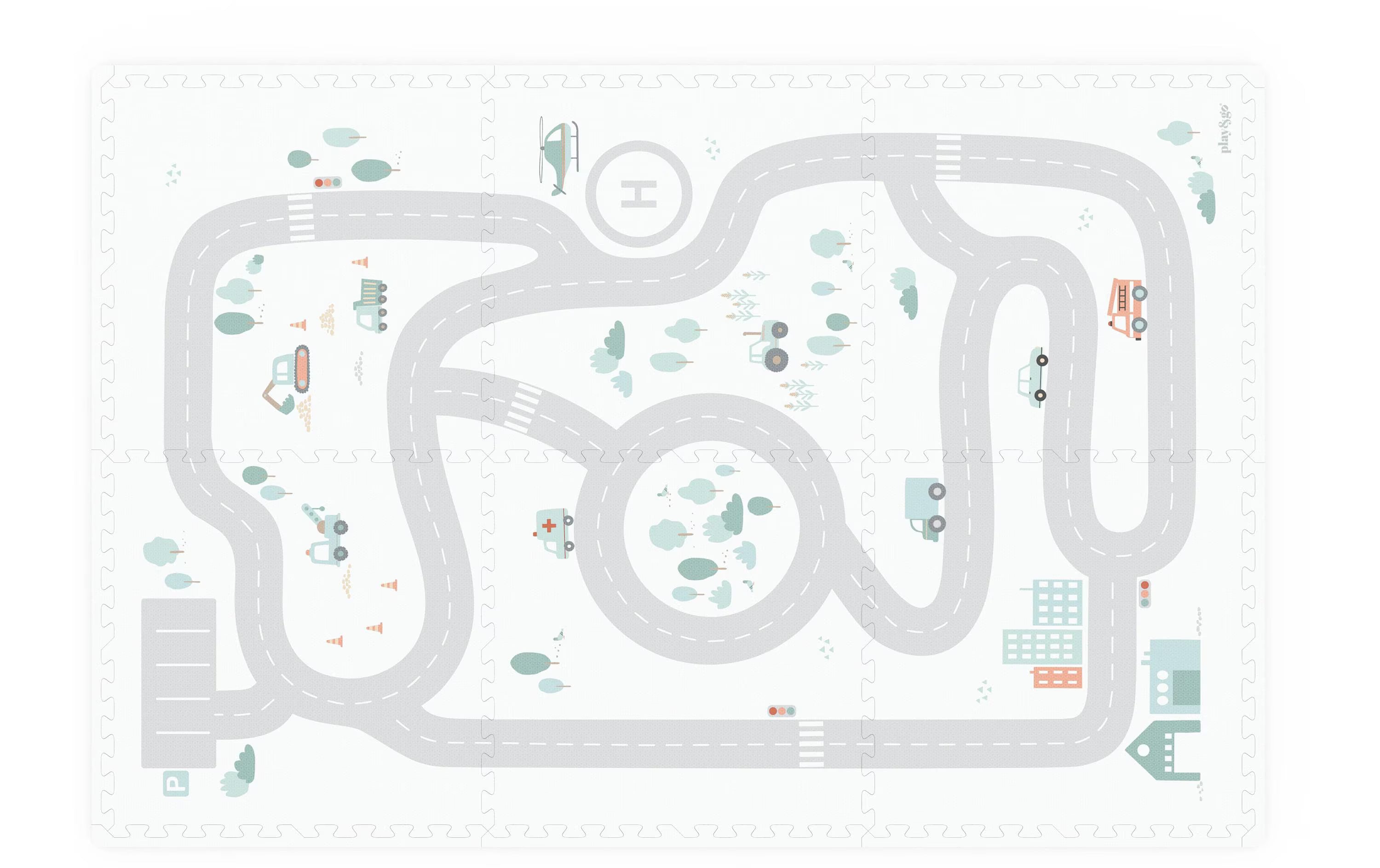 Road Puzzlemat 120 x 180 / 6 Teile