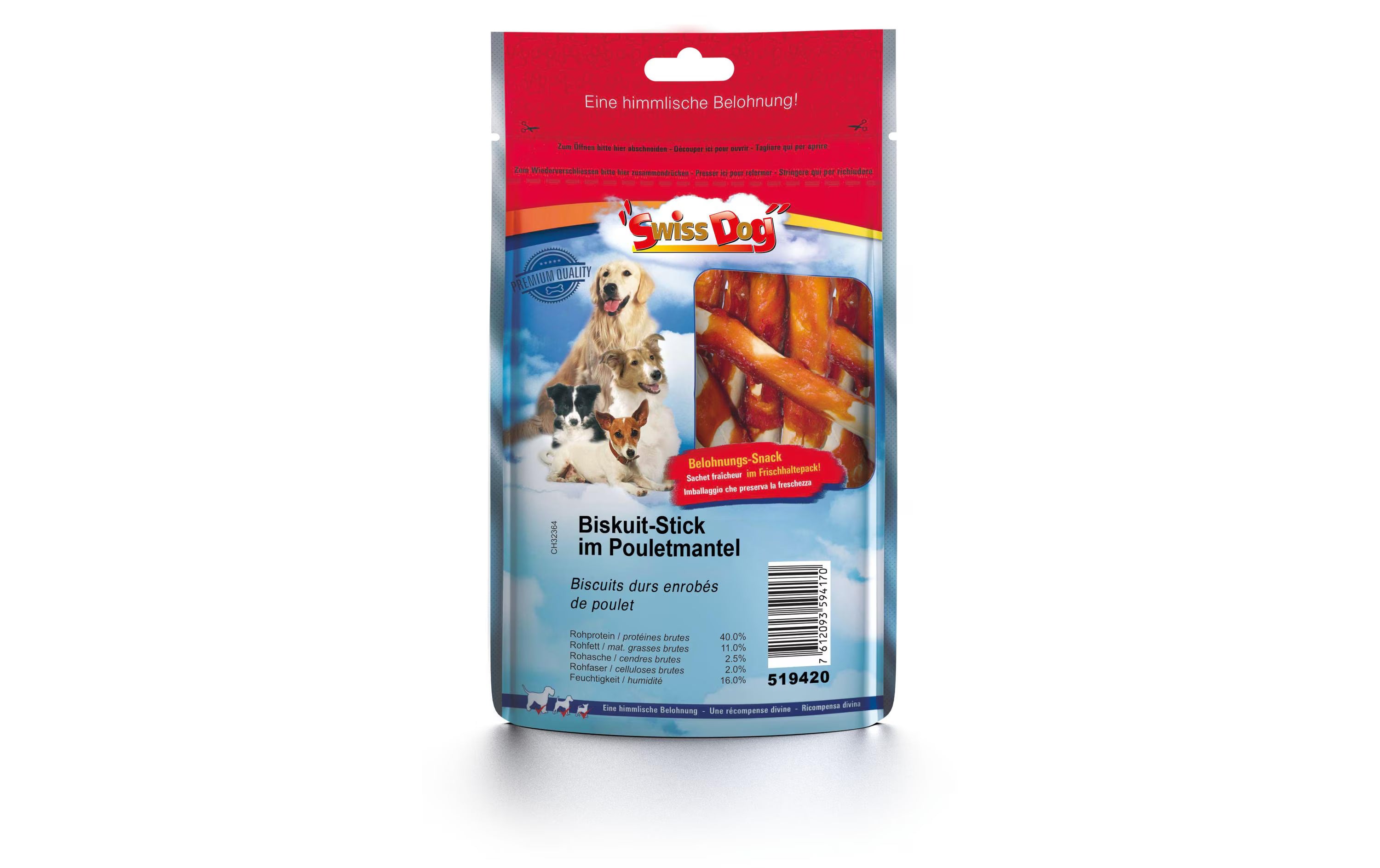 SwissDog Biskuit-Stick im Pouletmantel