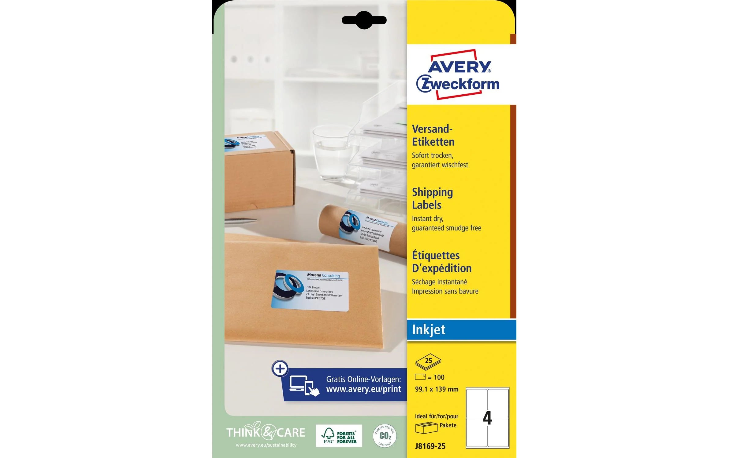 Avery Adress- und Versand Etiketten J8169