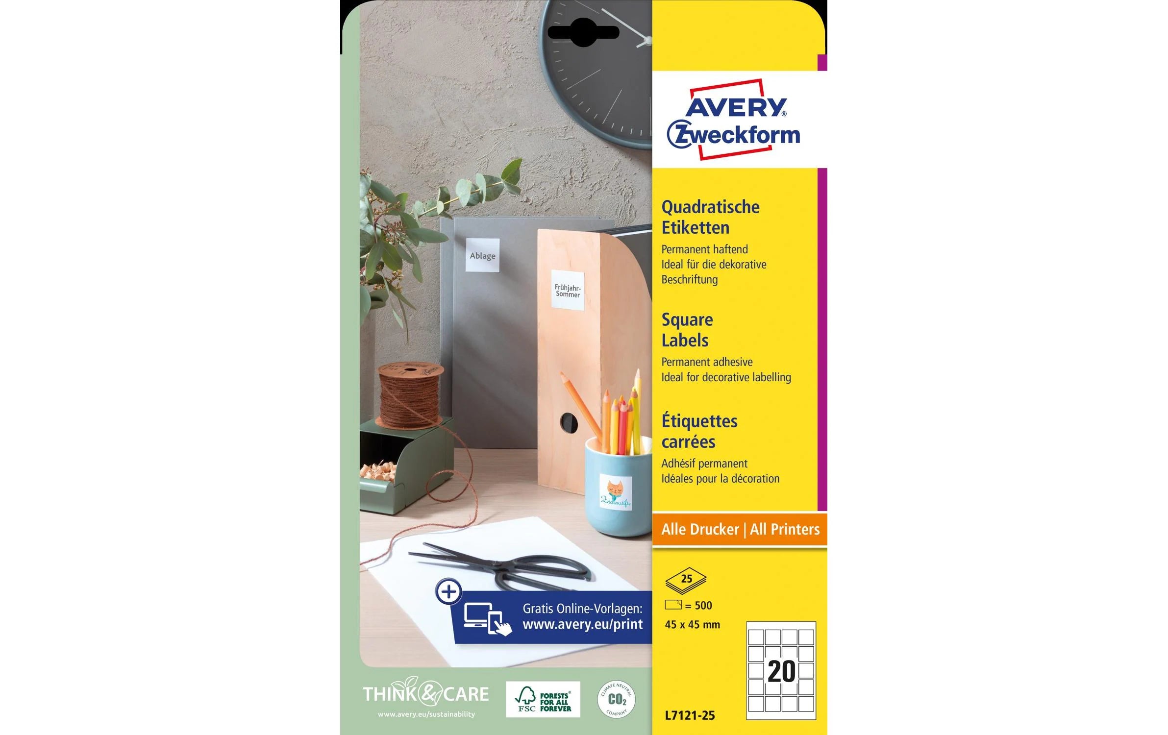 Avery Zweckform QR Code Etik., 45x45mm
