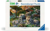 Puzzle Wolfsrudel im Frühlingserwachen