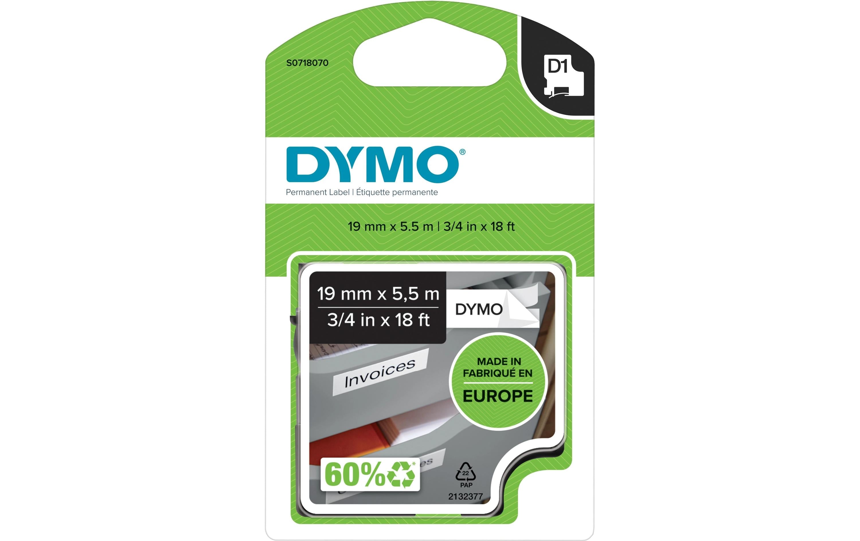 Dymo Band D1,perm. Polyester,19mmx5.5m